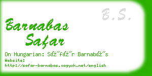 barnabas safar business card